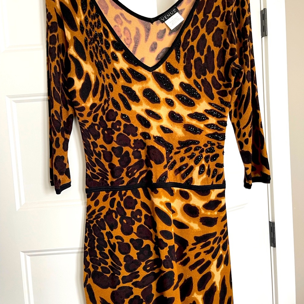 Leopard sweater dress